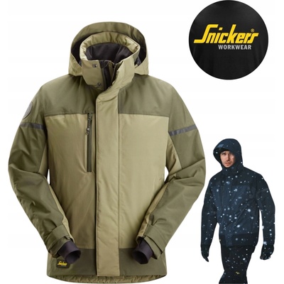 Snickers Workwear AllroundWork 1112 bunda zateplená s kapucňou khaki