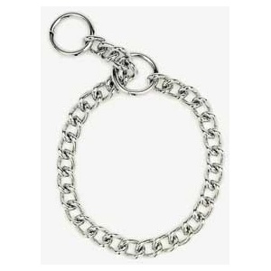 Miazoo Миазоо - Здрав метален нашийник тип удавник за кучета, 4мм/ 65 см