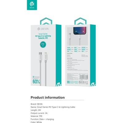 Devia EC146 PD USB-C - Lightning 2m bílý