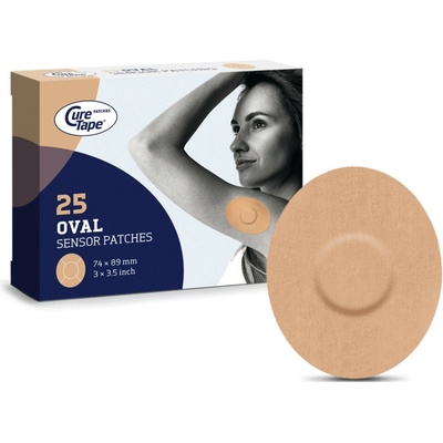 CureTape® Sensor Patches Classic ochranné náplasti farba Beige 25 ks