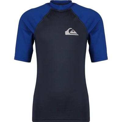 Quiksilver Детска плажна тениска от ликра Quiksilver Kid's Everyday UPF50 S/S Lycra - Dark Navy / Monaco Blue - размер 16 (US) (750-1801-0815)