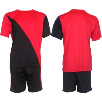 Футболен екип, фланелка с шорти червено и черно
