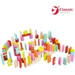 Classic World Цветно дървено домино с мечета 109 части - Classic World