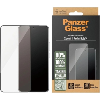 Panzer Стъклен протектор PanzerGlass - Ultra Wide Fit, Redmi Note 14, прозрачен (5715685021725)