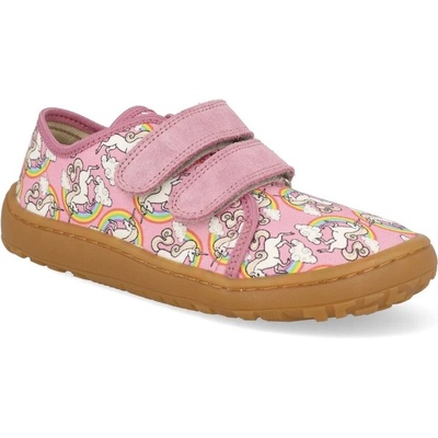 Froddo detské barefoot plátenky Canvas G1700422-5 Pink/White