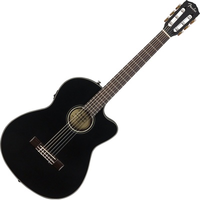 Fender CN-140SCE WN 4/4 Black Класическа китара с предусилвател