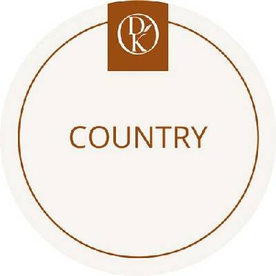 Davídkovo koření Etiketa Country béžová průměr 4,5 cm 1 ks