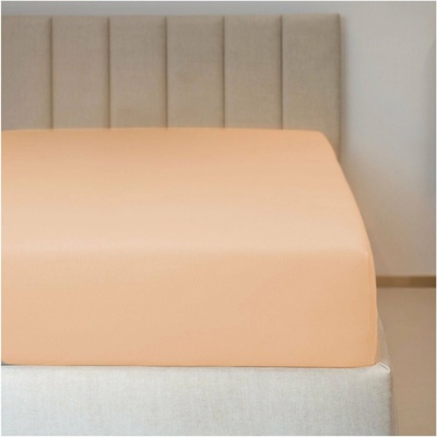Polášek Jersey prostěradlo meruňková lycra Oranžová 95% bavlna + 5% elastan 90x200x15-18