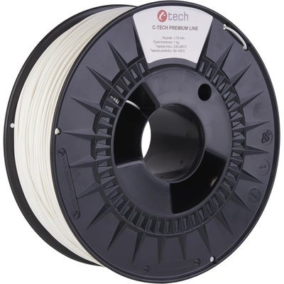 C-Tech Premium Line PETG dopravní bílá, RAL9016, 1,75mm, 1kg