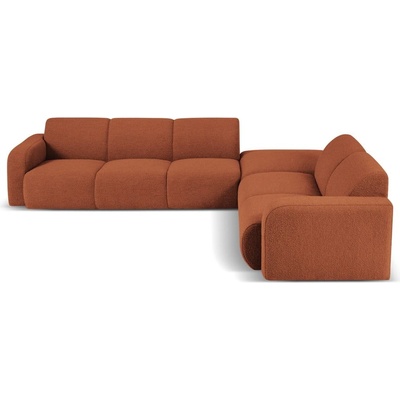 Micadoni Кафяв ъглов диван от плат букле (десен ъгъл) Molino - Micadoni Home (MIC_RC_L_101_F1_MOLINO4)