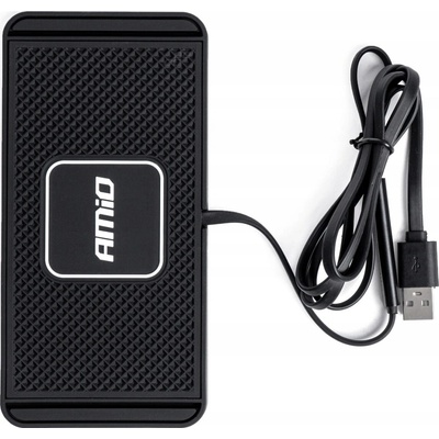 Amio Bezdrátová Qi nabíječka do auta 3.0 15W s USB, 158x78 mm