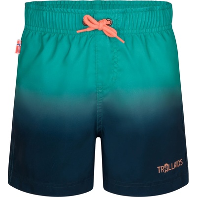 Trollkids Детски бордшорт Trollkids Kid's Haukland Shorts Boardshorts - Aquamarine Green / Midnight Forest - размер 116 (EU) (750-2498-0315)