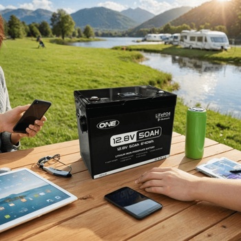 Image 1 of One LiFePO4 50Ah left+