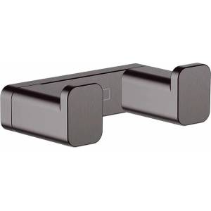 Hansgrohe AddStoris двойна закачалка черна - матиран хром (41755340)