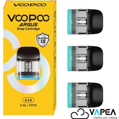 VooPoo ARGUS SNAP TOP FILL cartridge V2 0,4 ohm 2ml 3pack