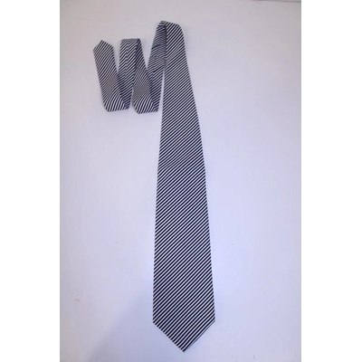 Kravata Xena černobílá proužek