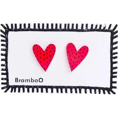 Bramboo náušnice Srdce 28781