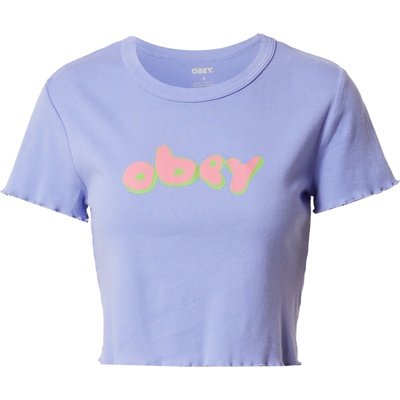 Obey Тениска лилав, размер XS