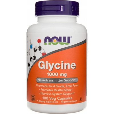 Now Foods Foods Glycine 1000 mg 100 rostlinných kapslí