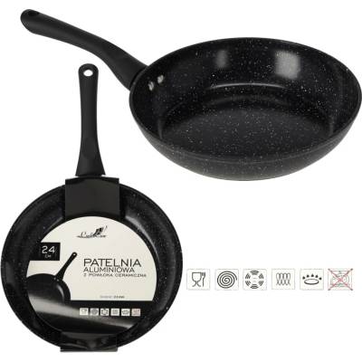 marka niezdefiniowana HLINÍKOVÁ PÁNEV 24 CM 2,5 MM S KERAMICKÝM POVRCHEM (INDUKCE) *6405