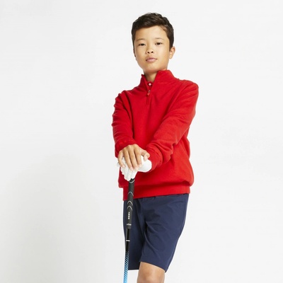 Inesis dětský větruodolný golfový svetr MW500 červený