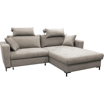 Filex Разтегателен l-образен ъглов диван horta, десен, с ракла, сив (ff0022)