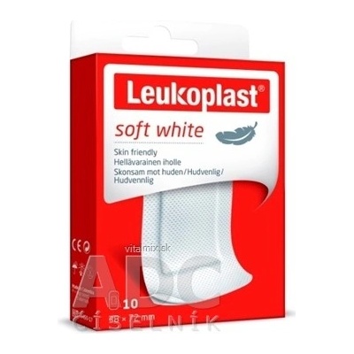 Leukoplast SOFT WHITE náplast na rány 38 x 72 mm 10 ks