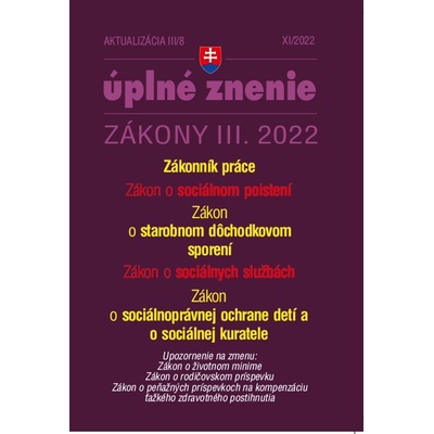 Aktualizácia III/8 / 2022 - Zákonník práce