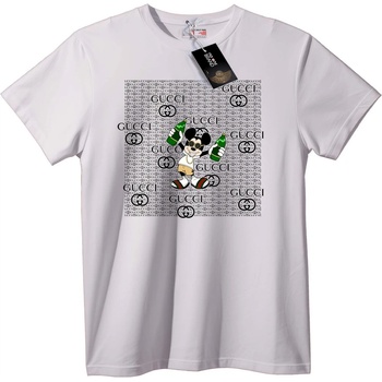 NOONEBRAND Тениска Mickey Gucci с Бутилки - 2XL, White