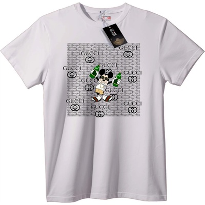 NOONEBRAND Тениска Mickey Gucci с Бутилки - 2XL, White