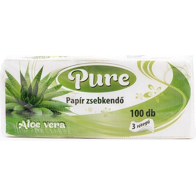 Pure papierové vreckovky Aloe Vera 3-vrstvové 100 ks
