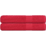 vidaXL Кърпи за сауна FROGN 2 бр. Червени 80x200 см 360 г/м2 (136935)