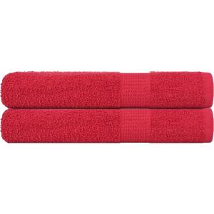 vidaXL Кърпи за сауна FROGN 2 бр. Червени 80x200 см 360 г/м2 (136935)