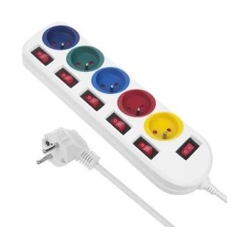 Maclean 5 Plug 1,5 m Switch (MCE204M/W)