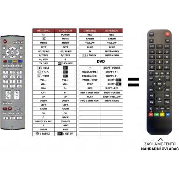 Diaľkový ovládač Predátor Panasonic EUR7651030A (TV+DVD)