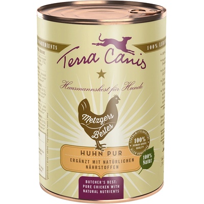 Terra Canis 12x400г Metzgers Bestes Terra Canis, консервирана храна за кучета - чисто пилешко