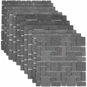 vidaXL Мозайка плочки Сиво 30 x 30 cm Мрамор (42033526)