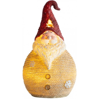 Xecco Figurka 62109 Santa kulatý střední LED polyresin 28,5 cm