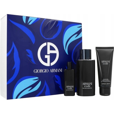 Armani Code for Men EDT 125 ml + sprchový gel 75 ml + EDT 15 ml