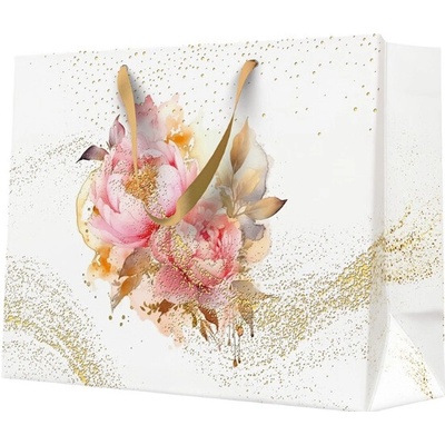 PAW 3 Dárková taška PAW Artistic Peony Seamless 33,5x13x26,5