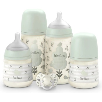 Suavinex Birdies Set комплект за бебета 0m+ Green