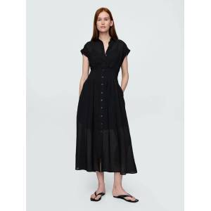 GAP Риза миди рокля GAP GAP | Cheren | ЖЕНИ | XXS