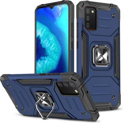 Wozinsky Хибриден кейс Wozinsky Ring Armor с магнитен държач за Samsung Galaxy A03s, Син