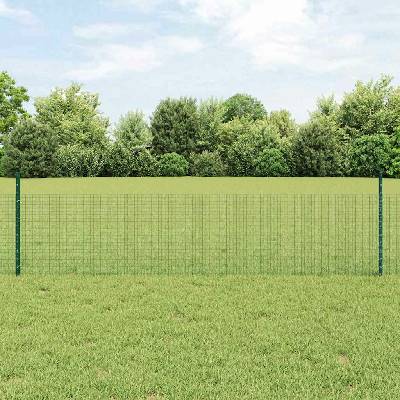 vidaXL Svařovaná drátěná plotovina s tyčkami 50 x 0,5 m Zelená