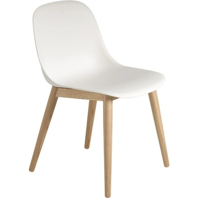 Muuto Fiber Side Chair Wood Base prírodná biela / dub