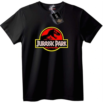 NOONEBRAND Тениска Лого Jurassic Park - S, Black