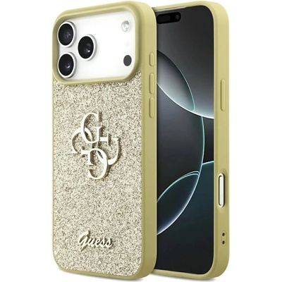 GUESS Калъф Guess Fixed Glitter Big 4G за iPhone 17 Pro Max - златен (3666339492205)