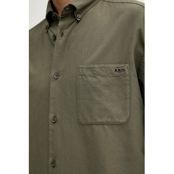 APC Памучна риза A. P. C. Chemise Mateo Logo (COHAH.H12599)