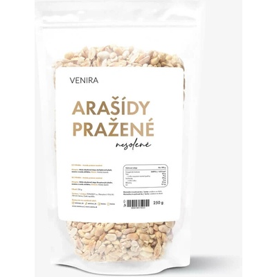 VENIRA arašidy pražené nesolené 250 g 250 g