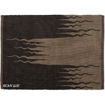 SCANquilt prostírání Rib plameny černobéžová 30x45cm